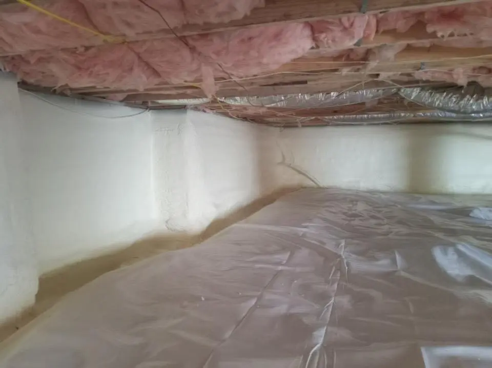 Crawl space encapsulation with closed-cell spray foam for Metal Roof Coating in Lewiston